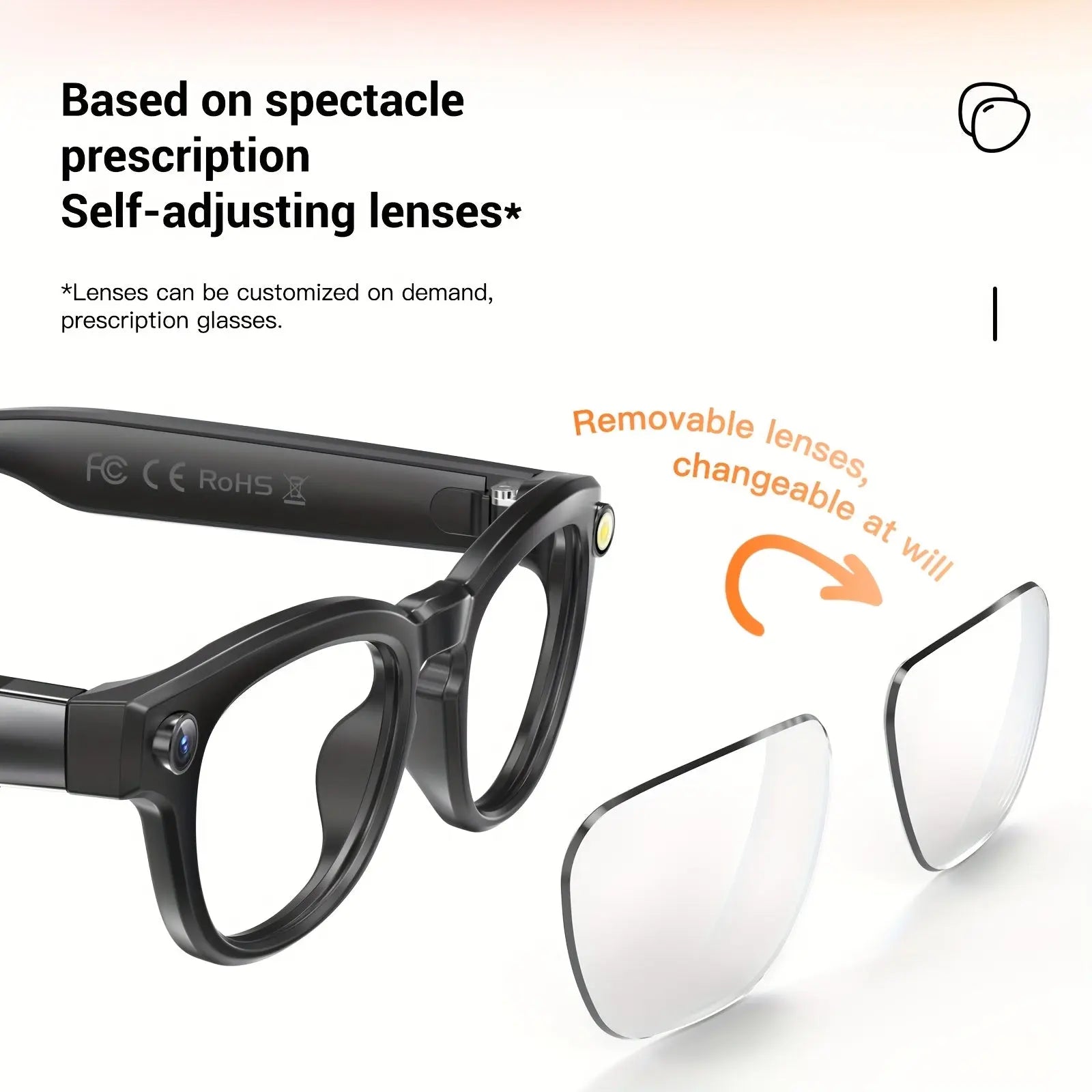 Gafas Inteligentes SHEMOS con Cámara HD AI Dropshipman