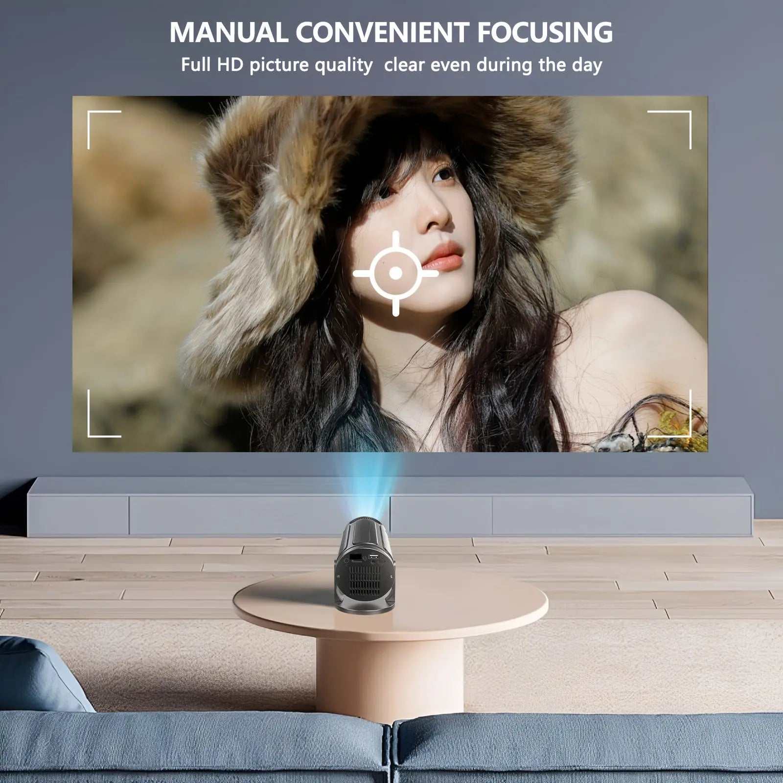 Proyector mini 1080P Full HD 4K - Cine en casa 120 lumenes ANSI, video HD 1080P Dropshipman