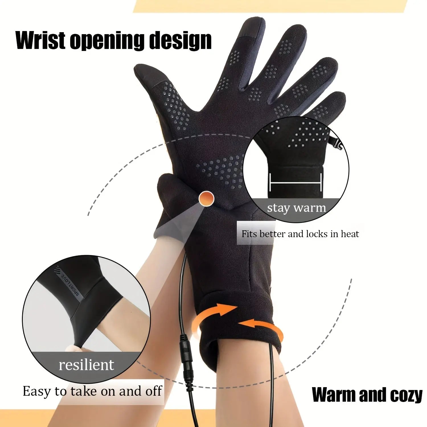 Guantes térmicos eléctricos con control inteligente Dropshipman