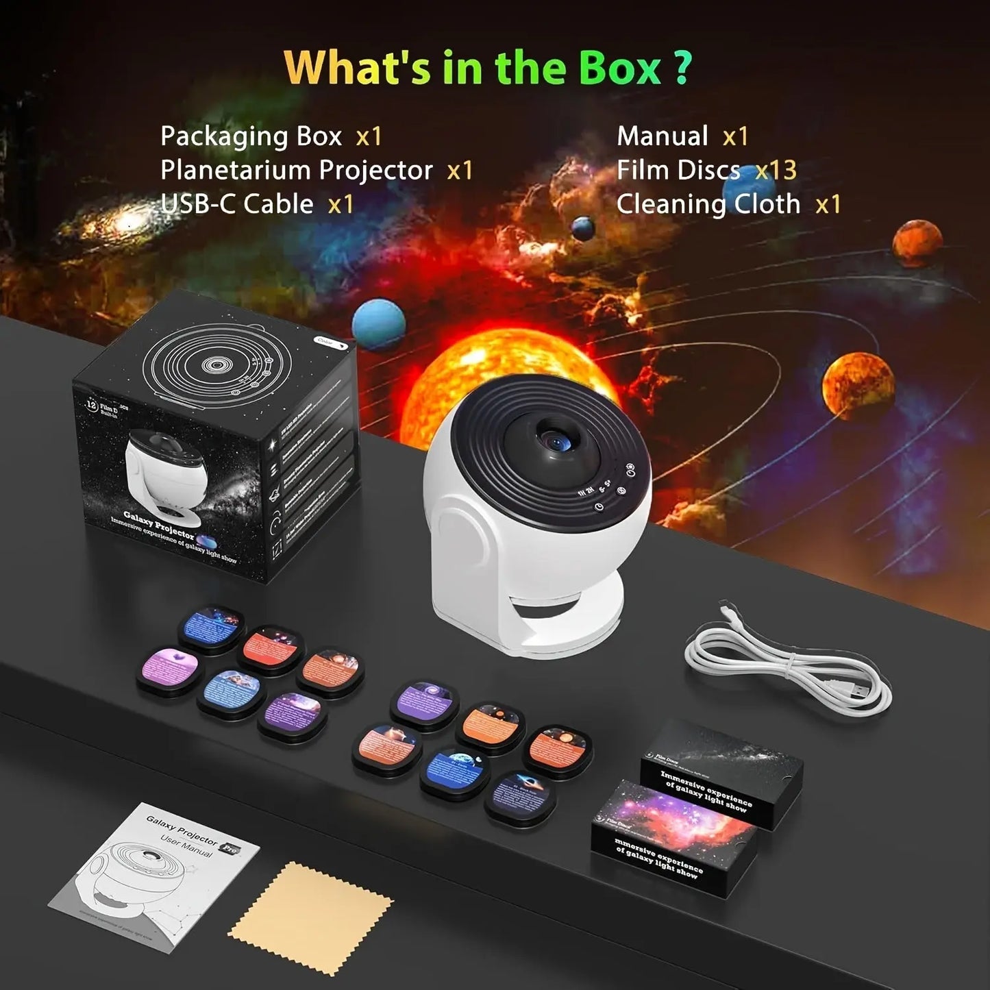 Proyector dinámico de cielo estrellado de galaxia alta definición Dropshipman