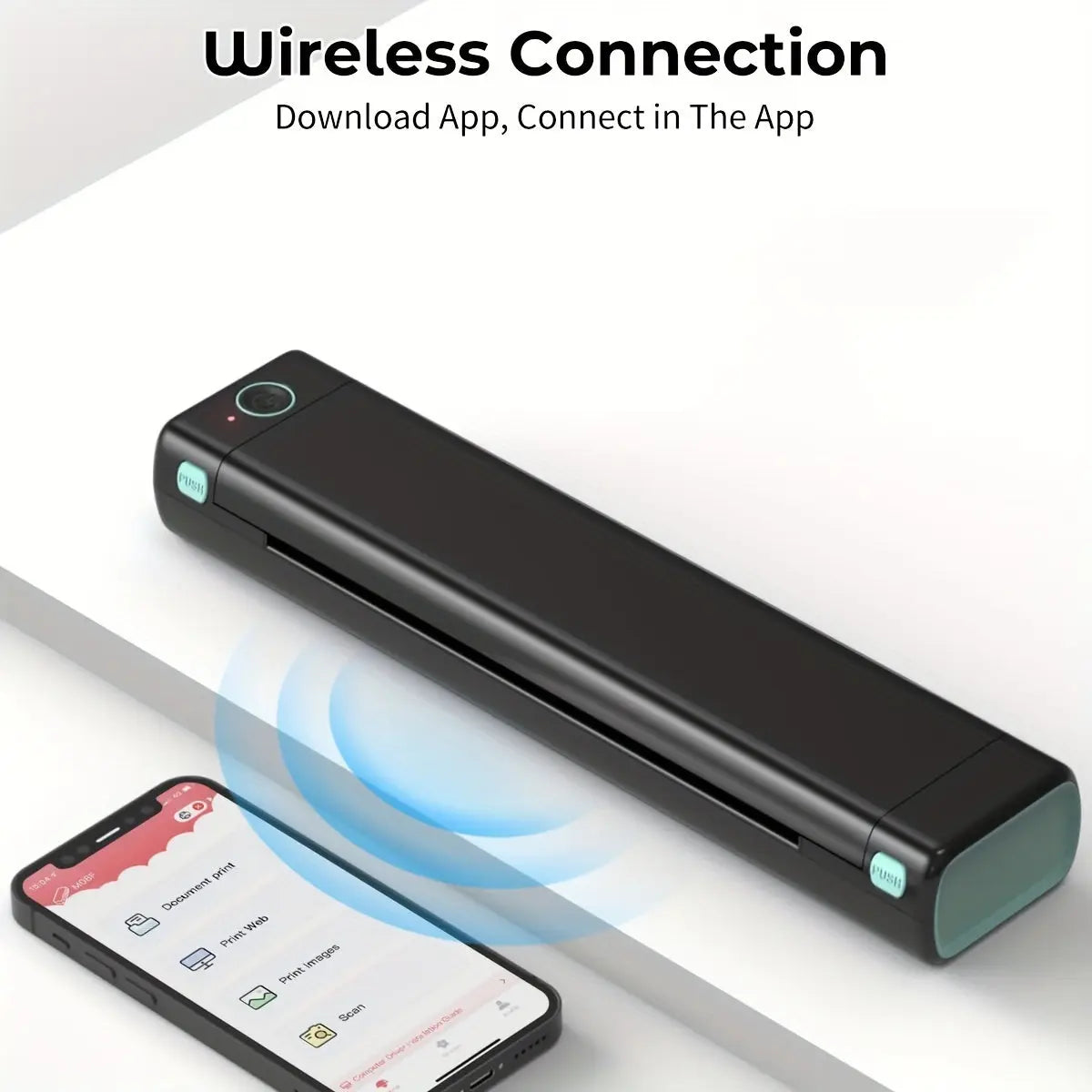 Impresora portátil inalámbrica térmica, compatible Android e iOS. Dropshipman